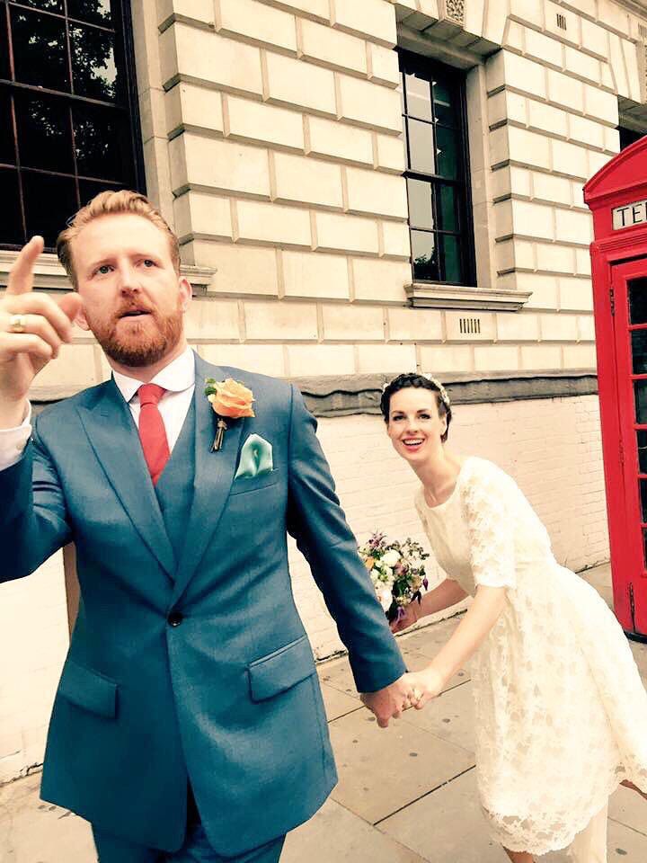 Jessica Raine on her wedding day to Tom GoodmanHill in early September Jessica Raine on her wedding day to Tom GoodmanHill in early September