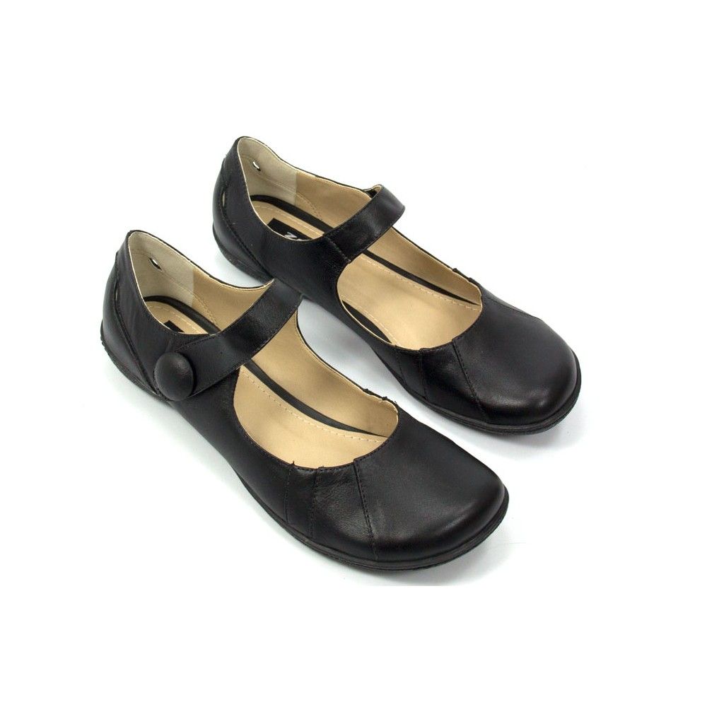 Sapatilha em couro Confort Preto | Sapatos confortáveis, Sapatos hippie e Sapatos retro