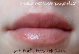 Image Result For Burt S Bees Tinted Lip Balm Red Dahlia Swatch Burts Bees Tinted Lip Balm Tinted Lip Balm Lip Tint