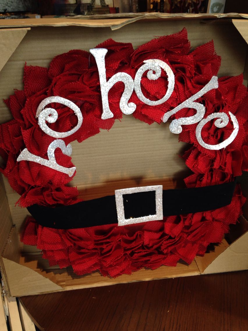 Saw this at Kirklands, but would be easy to create! | Burlap wreath