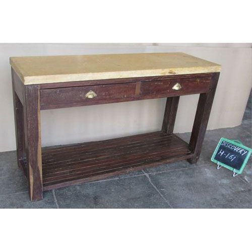Stone Top Console Table Discoveries Furniture And Finds Wooden Wooden Console Table, Heavy Duty Console Table