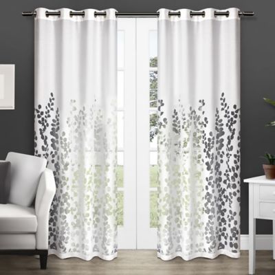 wilshire 84 inch sheer grommet top window curtain panel pair in white bedbathandbeyondcom - White Sheer Curtains wilshire 84 inch sheer grommet top window curtain panel pair in white bedbathandbeyondcom - White Sheer Curtains
