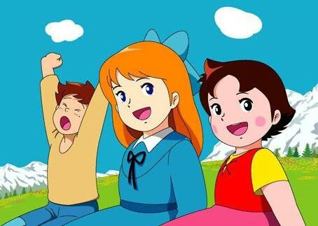 Heidi Clara And Peter Heidi Cartoon Classic Cartoons Heidi