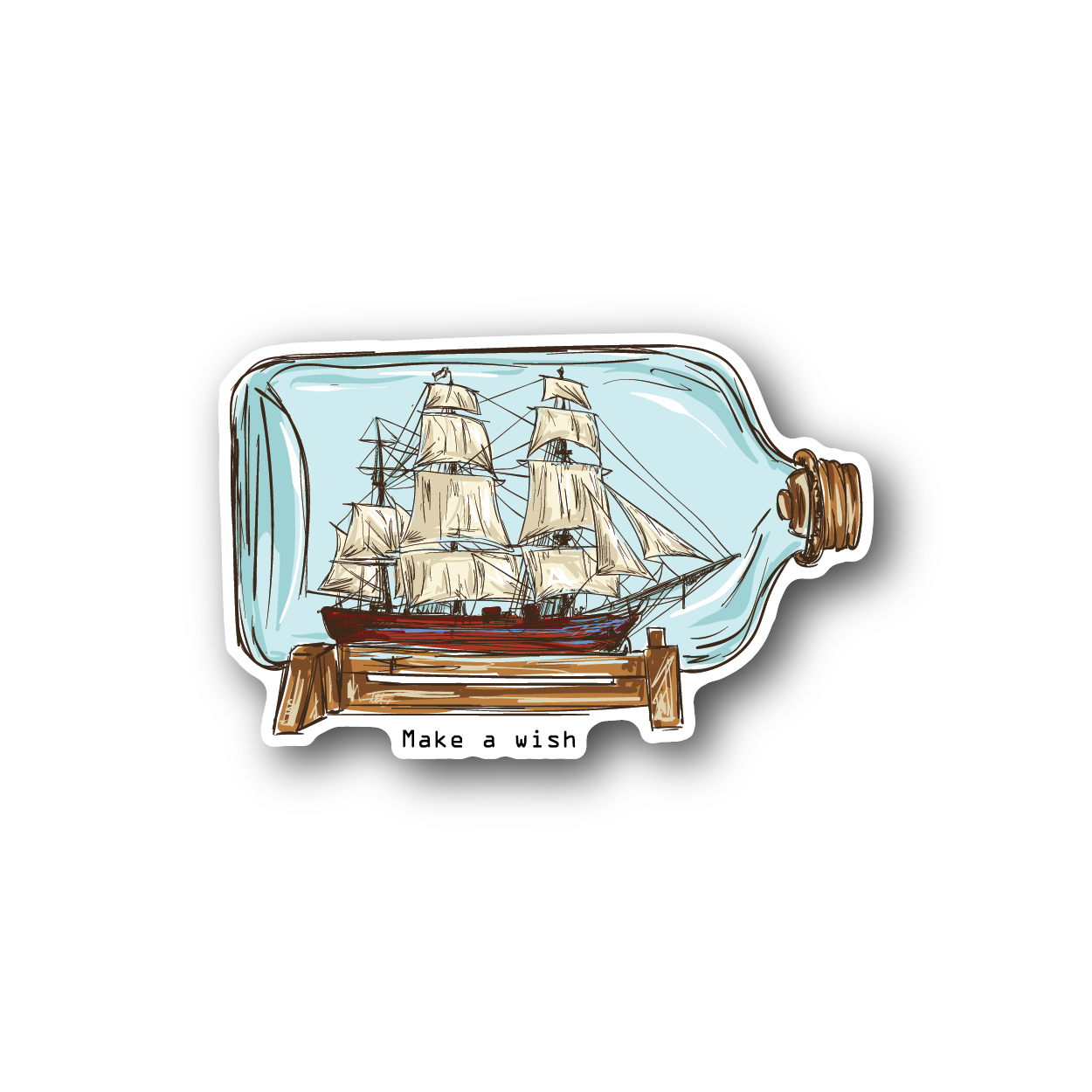 Ship In Bottle Vinyl Stickers Gloss Stickers Cute Laptop Stickers Ship In Bottle Vinyl Stickers Gloss Stickers Cute Laptop Stickers
