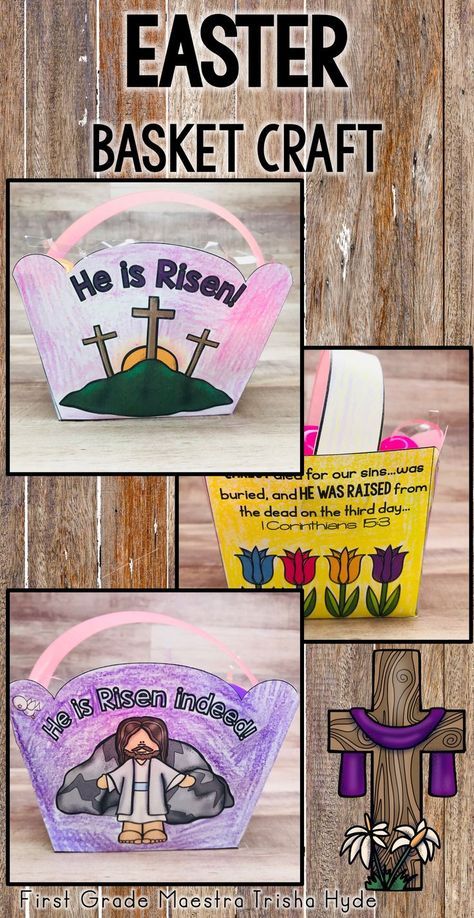 christian religious easter basket craft is easy to make in the sunday school preschool flyers