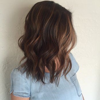 Long Bob (about shoulder length) with waves