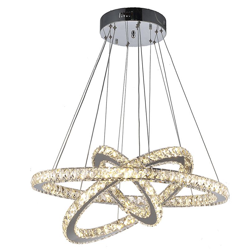 LED Indoor Crystal Chandeliers Modern Pendant Light Ceiling Light Dimmable Lighting Lamp with Remote Control LED Indoor Crystal Chandeliers Modern Pendant Light Ceiling Light Dimmable Lighting Lamp with Remote Control
