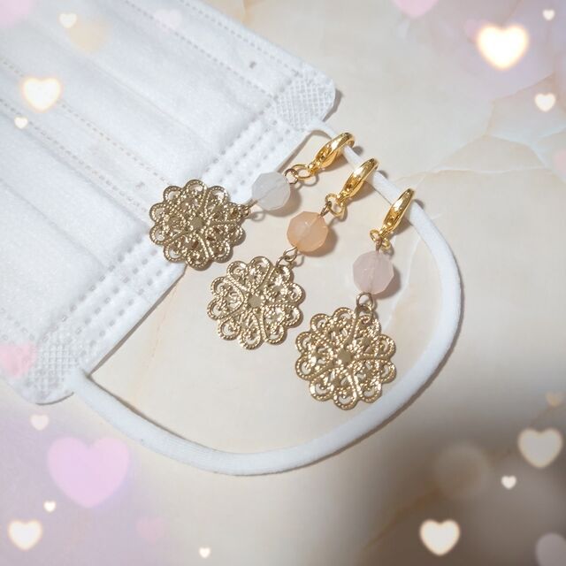 トップ 【ママチャ品】ハンドメイド マスクチャーム チェーン チャーム トップ 【ママチャ品】ハンドメイド マスクチャーム チェーン チャーム