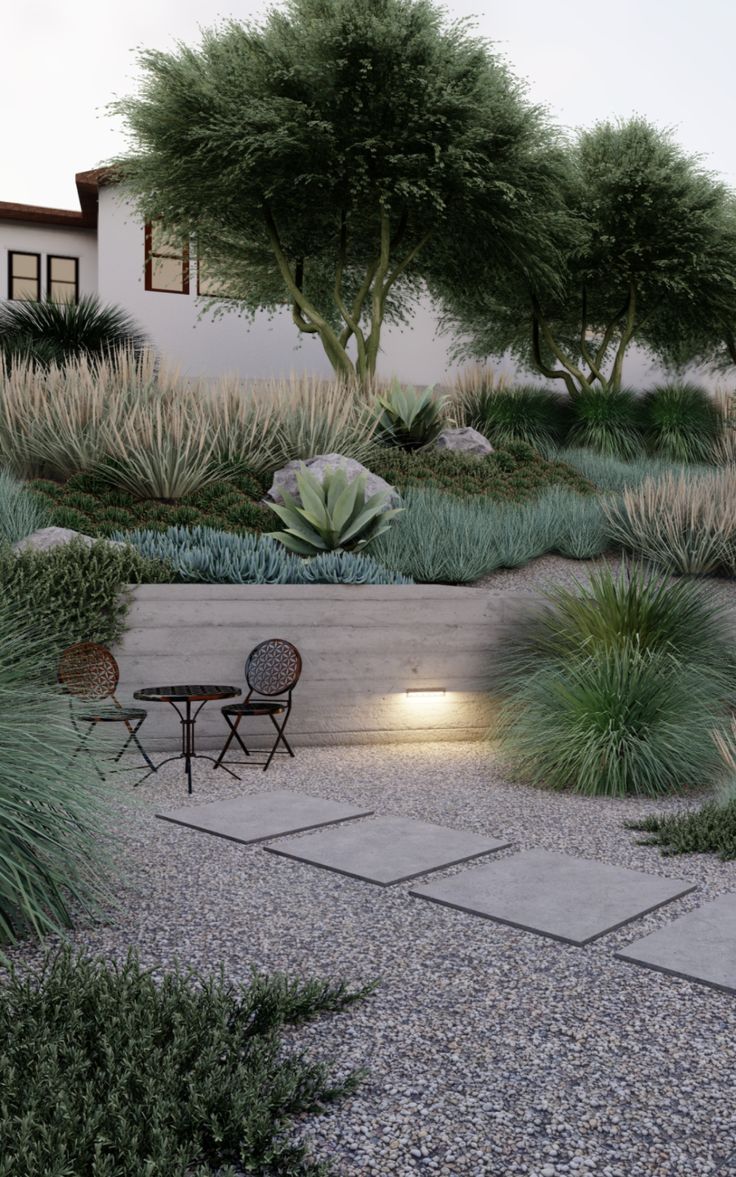 Hillside Landscaping, Modern Landscaping, Front Yard Landscaping, Mulch Yard, Hard Landscaping Ideas, Landscaping Design, Garden Landscape Design, House Landscape, Online Landscape Design