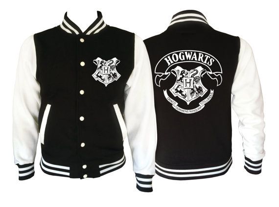 UFFICIALE Harry Potter Varsity Giacca Colore di Hogwarts Crest Black Medium