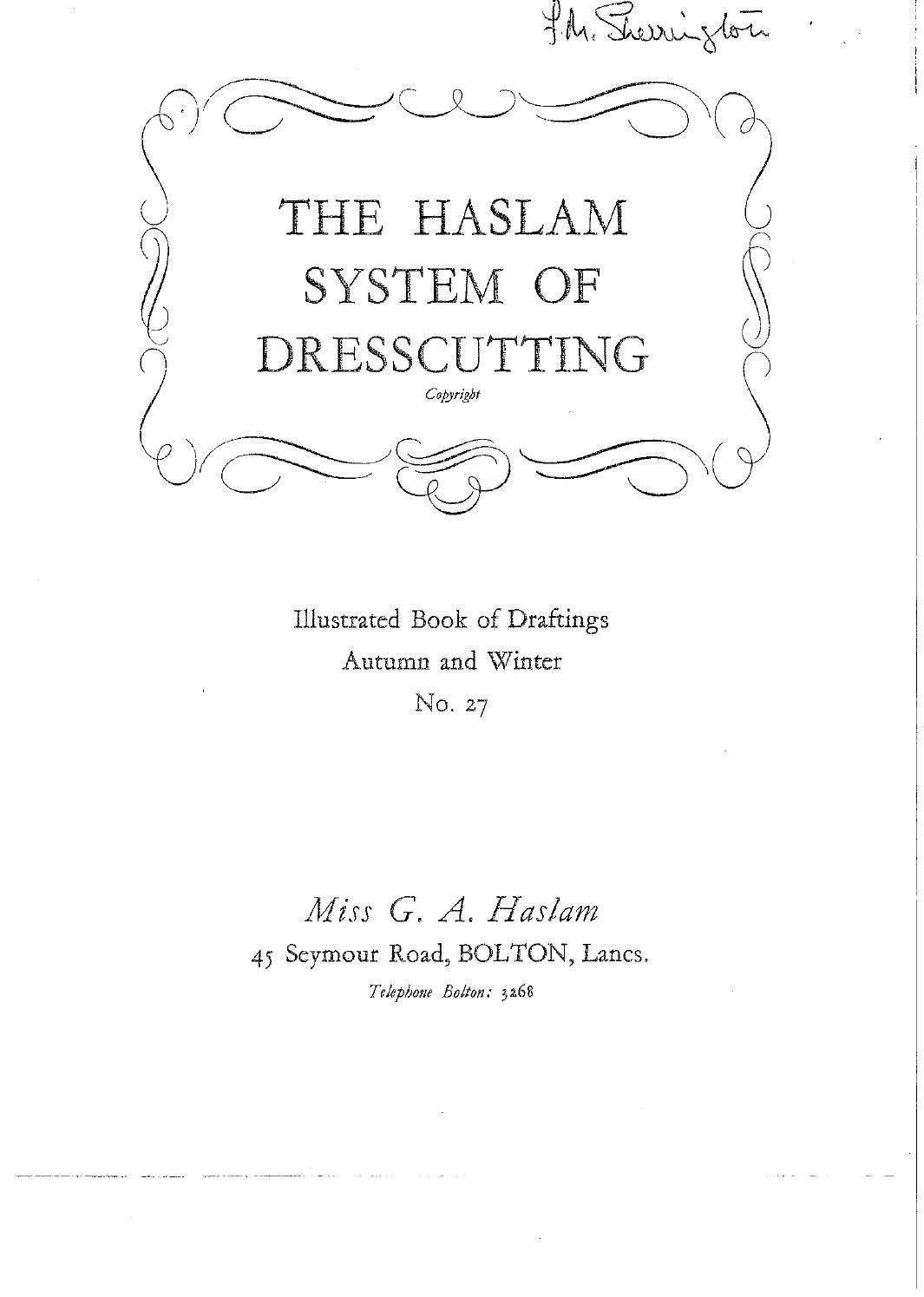 Pattern Making System From Uk Any Sloper Block From This Period