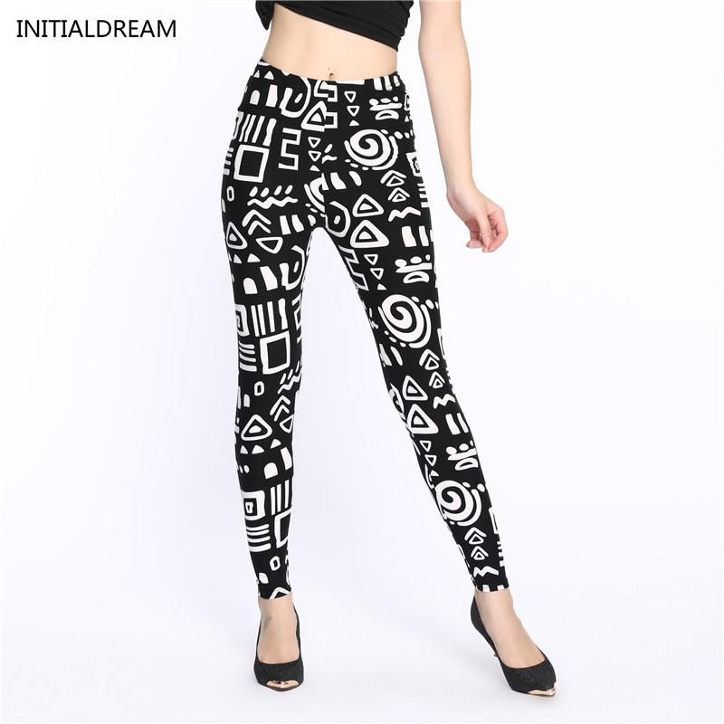 Womens High Rise Soft Printed Leggings Ankle Length Stretch Fashion Pattern Leggings
