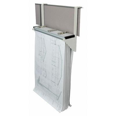 AdirOffice Cubicle Wall Rack for Blueprints, White-618-WHI - The Home Depot