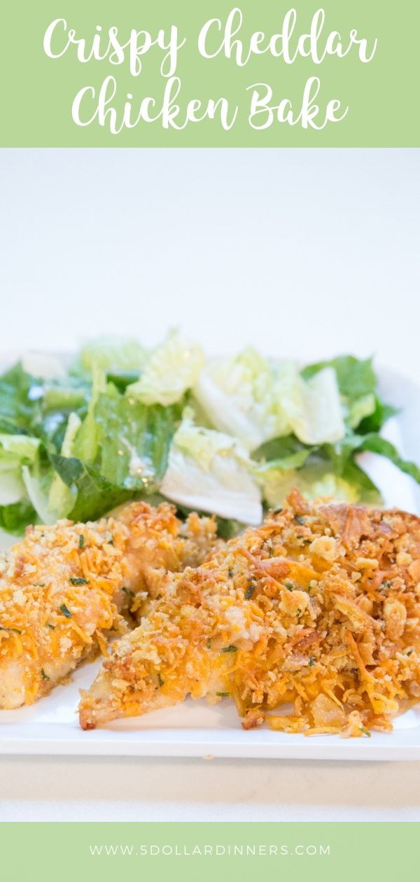 Crispy Cheddar Chicken Bake Recipe #crispycheddarchicken
