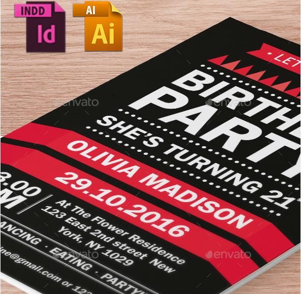 invitation indesign template
