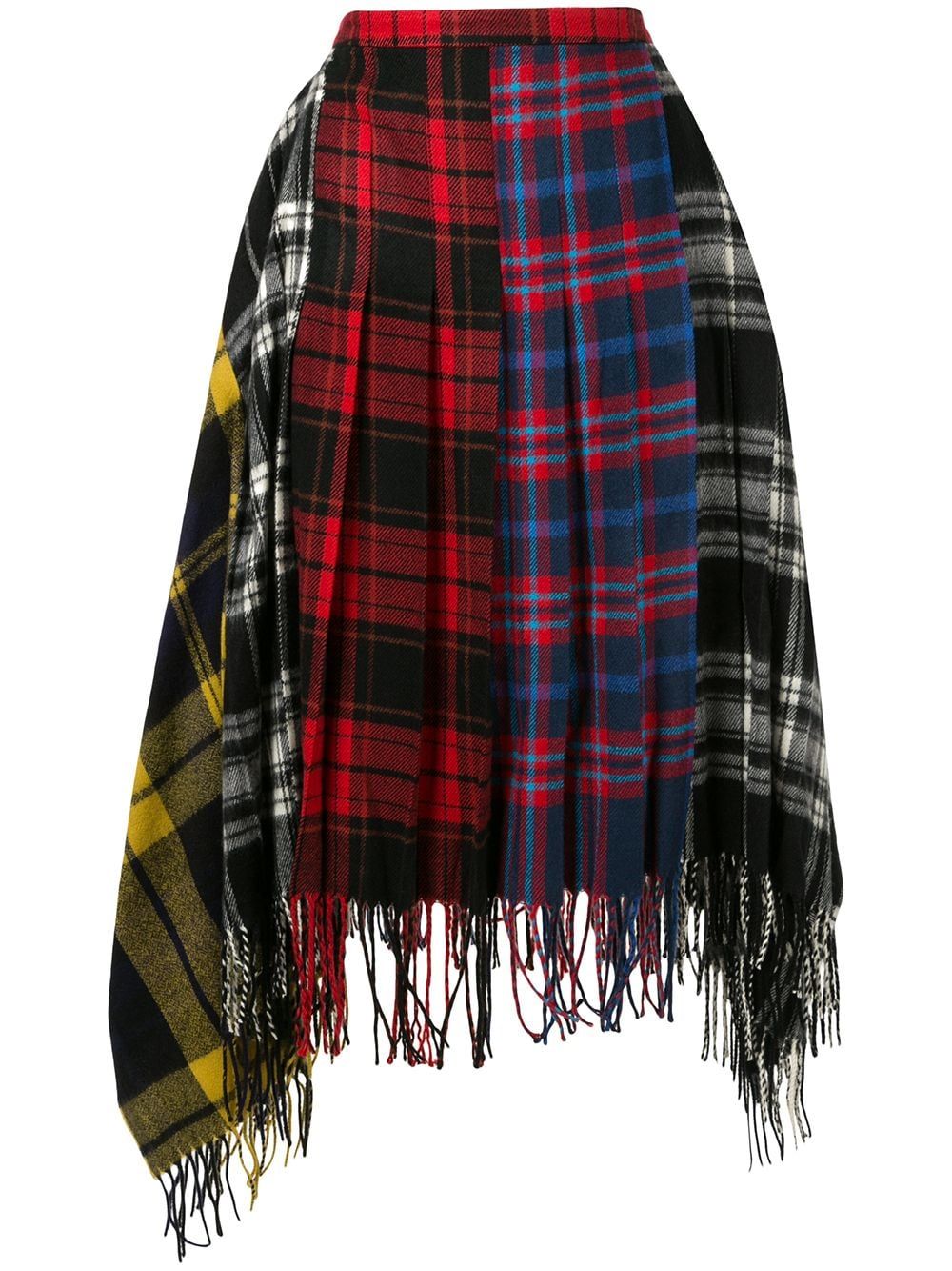 Juun.j Plaid Pattern Asymmetric Skirt In Multicolour | ModeSens Juun.j Plaid Pattern Asymmetric Skirt In Multicolour | ModeSens