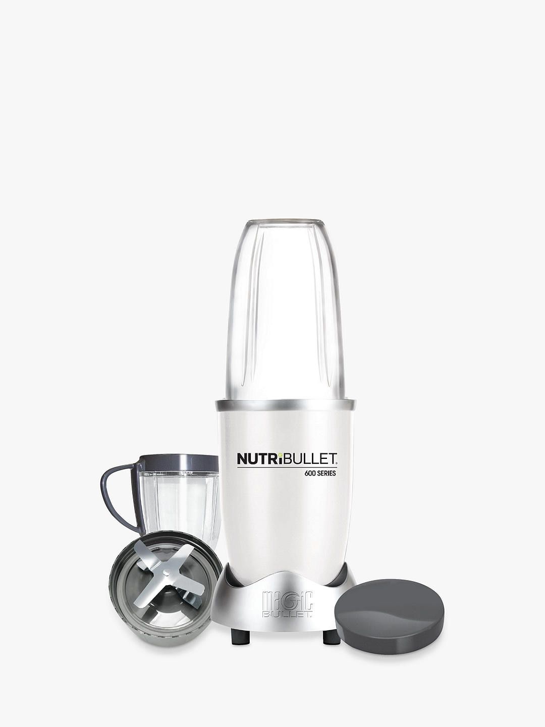 NutriBullet 8 Piece 600 Series Juicer Blender, White Juicer