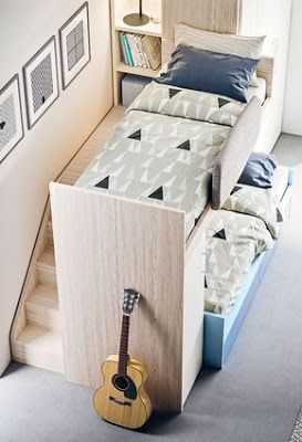 Small Room Bedroom, Teen Bedroom, Small Rooms, Bedroom Interior, Attic Bedrooms, Shared Bedrooms, Girl Bedrooms, Bedroom Furniture, Bunk Bed Designs