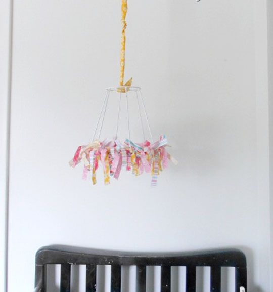 Mobile Alternative Make A Chandelier For The Nursery Fabric