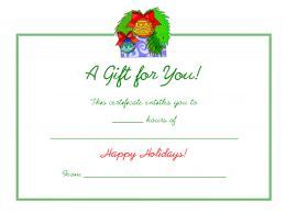 free holiday gift certificates templates to print holiday certificates