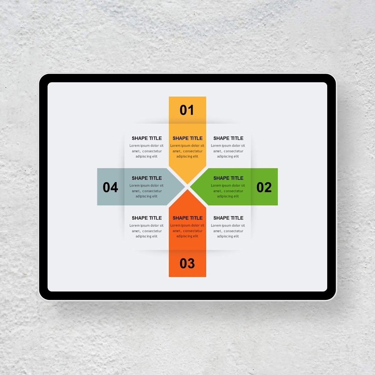 Overlay Arc Arrow PowerPoint Templates