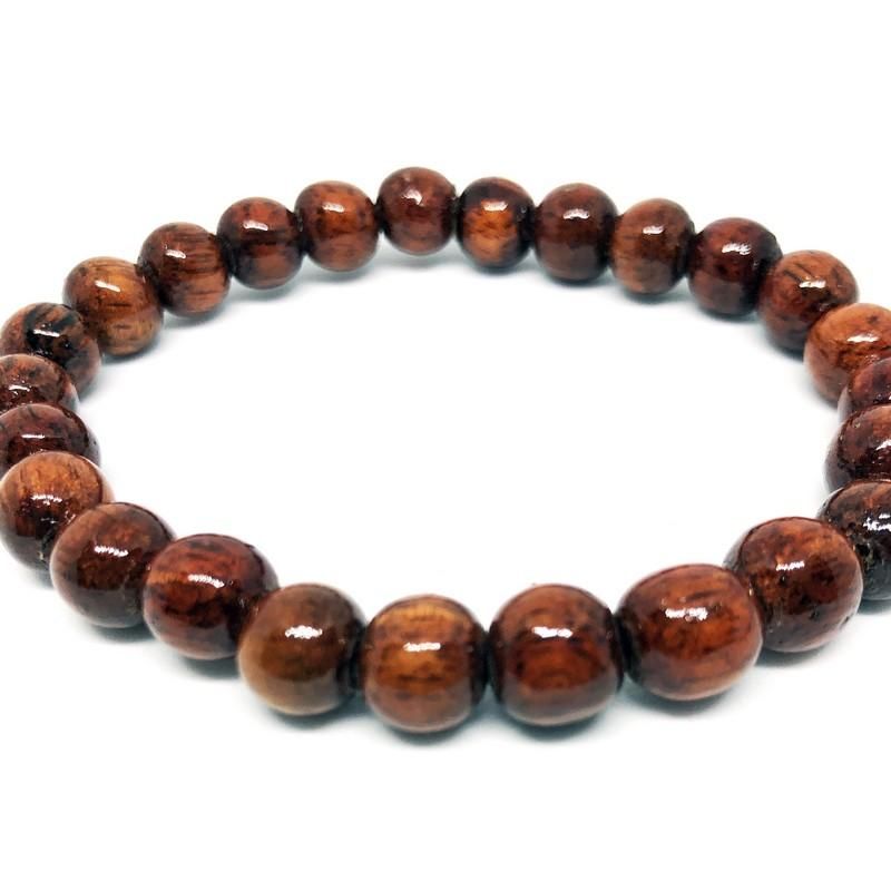 Koa Wood Bead Bracelet 8mm - Makana Hut Wood Bead Bracelet, Beaded Stretch Bracelet, Stretch Bracelets, Beaded Bracelets, Koa Wood, Wood Beads, Hawaiian, Natural Beauty, 8mm