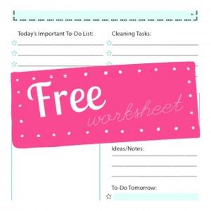 Free Daily Productivity Worksheet | created by www.amandacreekcreative
