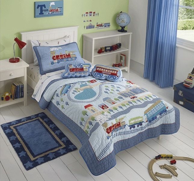 Boys Trains 2 Pce Coverlet Set Single Or King Bed Size Rp Boys Trains 2 Pce Coverlet Set Single