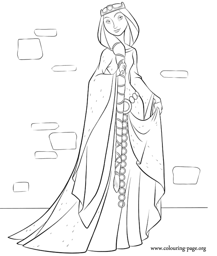here is a awesome coloring page of meridas mother queen elinor she is a graceful and elegant character from the brave movie - Brave Coloring Pages here is a awesome coloring page of meridas mother queen elinor she is a graceful and elegant character from the brave movie - Brave Coloring Pages