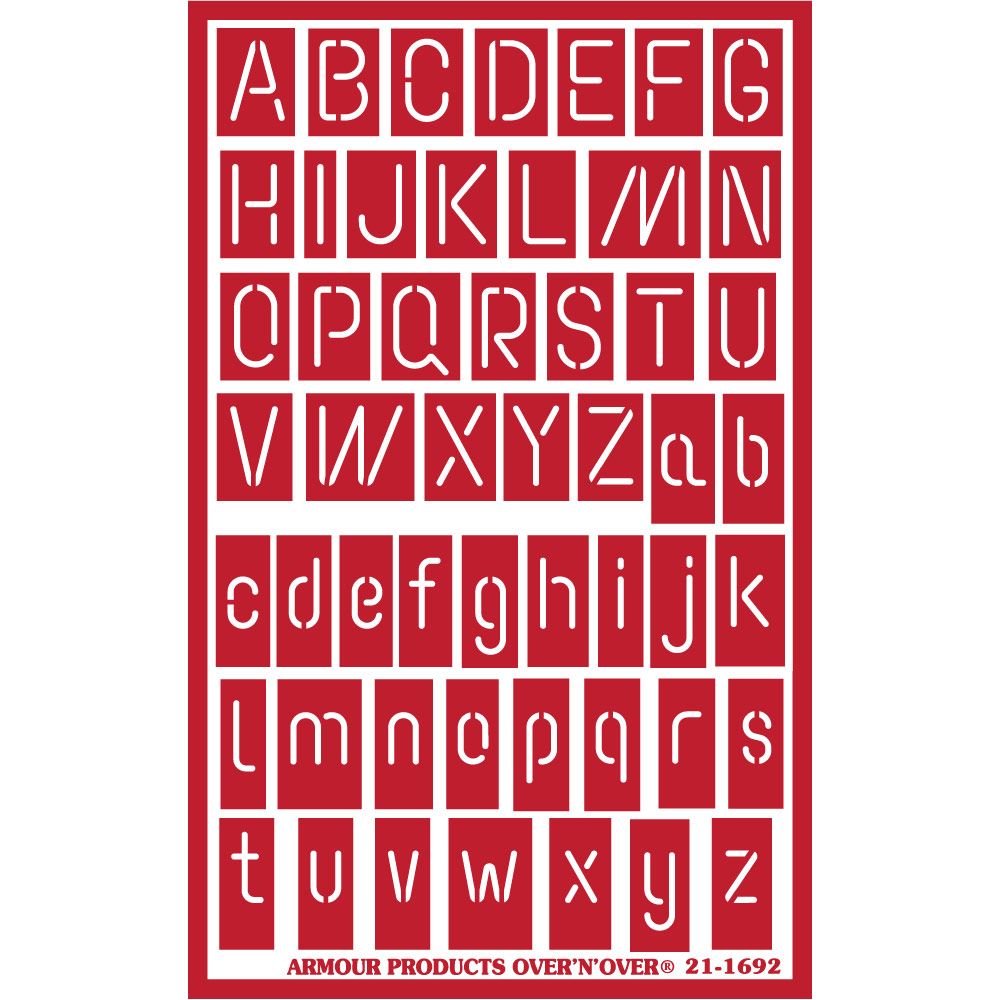 Armour Over n Over Reusable Glass Etching Stencil ~ ONO Neon Alphabet Armour Over n Over Reusable Glass Etching Stencil ~ ONO Neon Alphabet