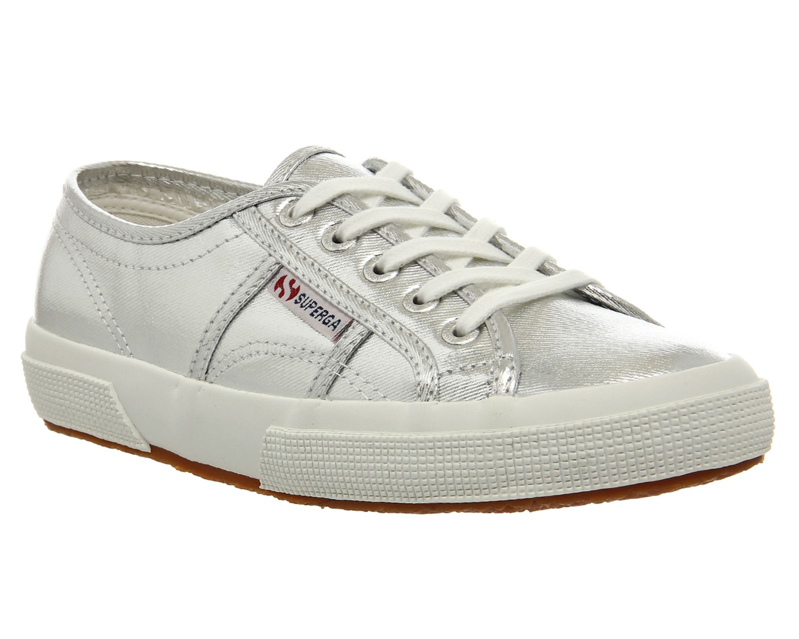 Superga 2750 Trainers Silver Cometu Hers Trainers Elegant Sneakers White Tennis Shoes Superga
