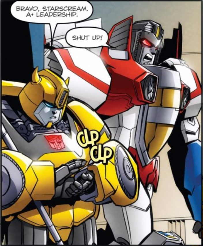 Starscream And Bumblebee Transformers Funny Transformers Autobots Transformers Decepticons