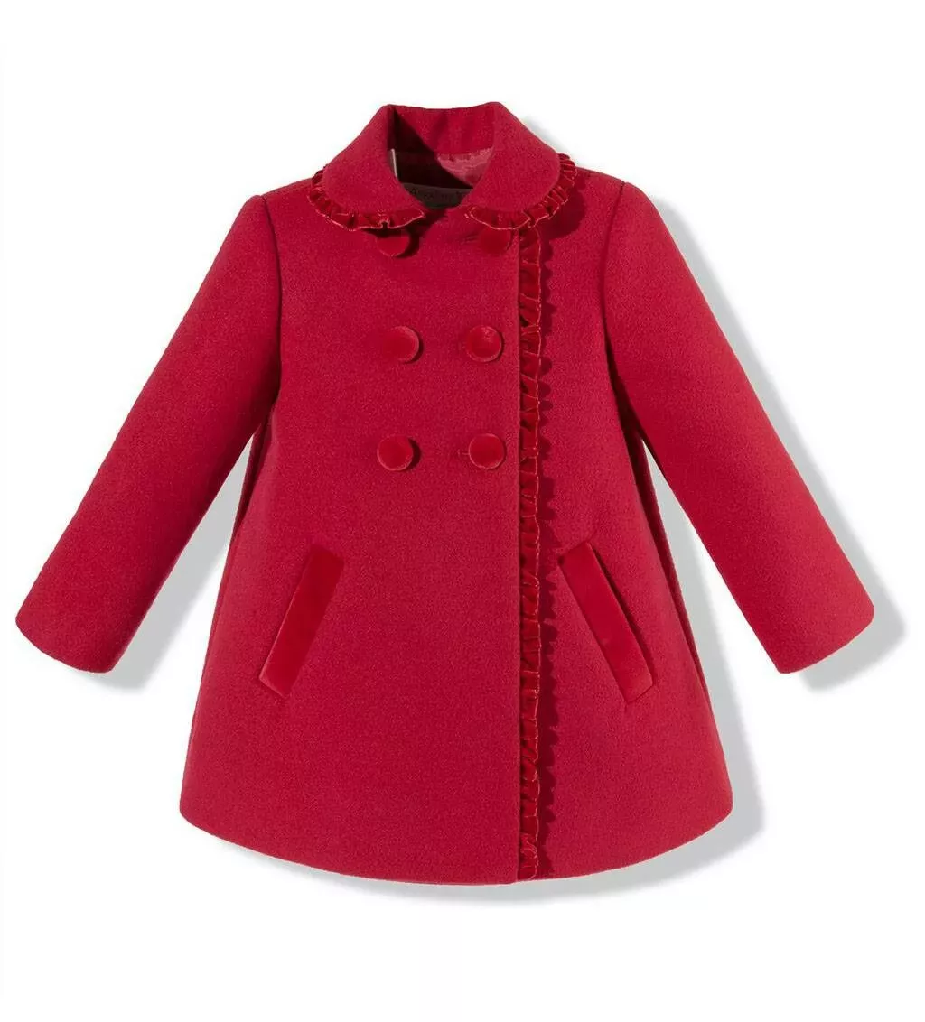 Tapado De Nena En Paño 1 650 00 Abrigos Para Niñas Moda Para Niñas Ropa Para Niñas