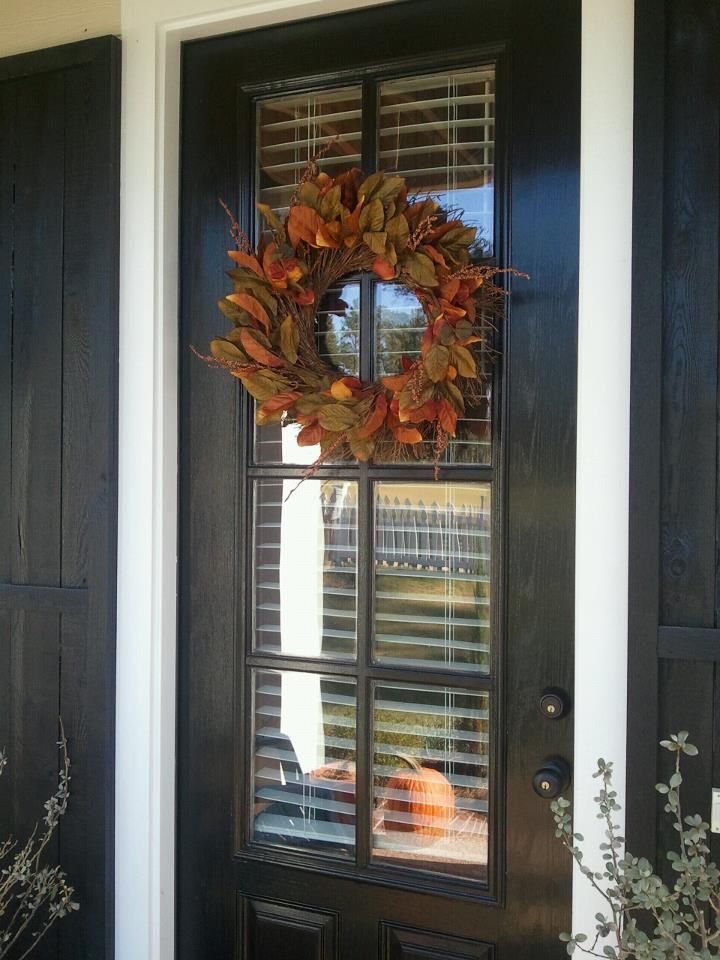 New Fall wreath from Kirklands on my front door! | Fall wreath