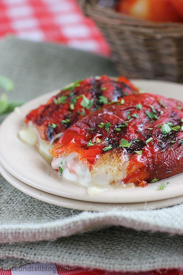 Grilled Roasted Red Peppers Stuffed With Cheese - Diabetic grilled chicken recipes #diabetic #grilled #chicken #recipes Grilled Roasted Red Peppers Stuffed With Cheese