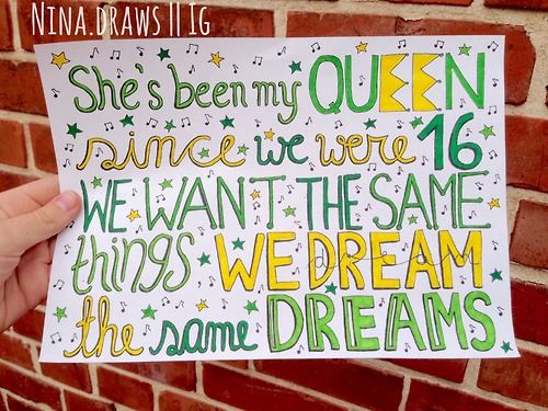 Partial lyrics from Steal My Girl. Pretty cool isn't it? :D | One