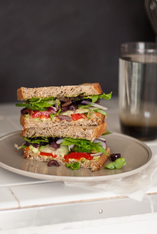 Simple Greek Avocado Sandwich