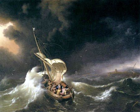 Cristo en la tormenta en el Mar de Galilea