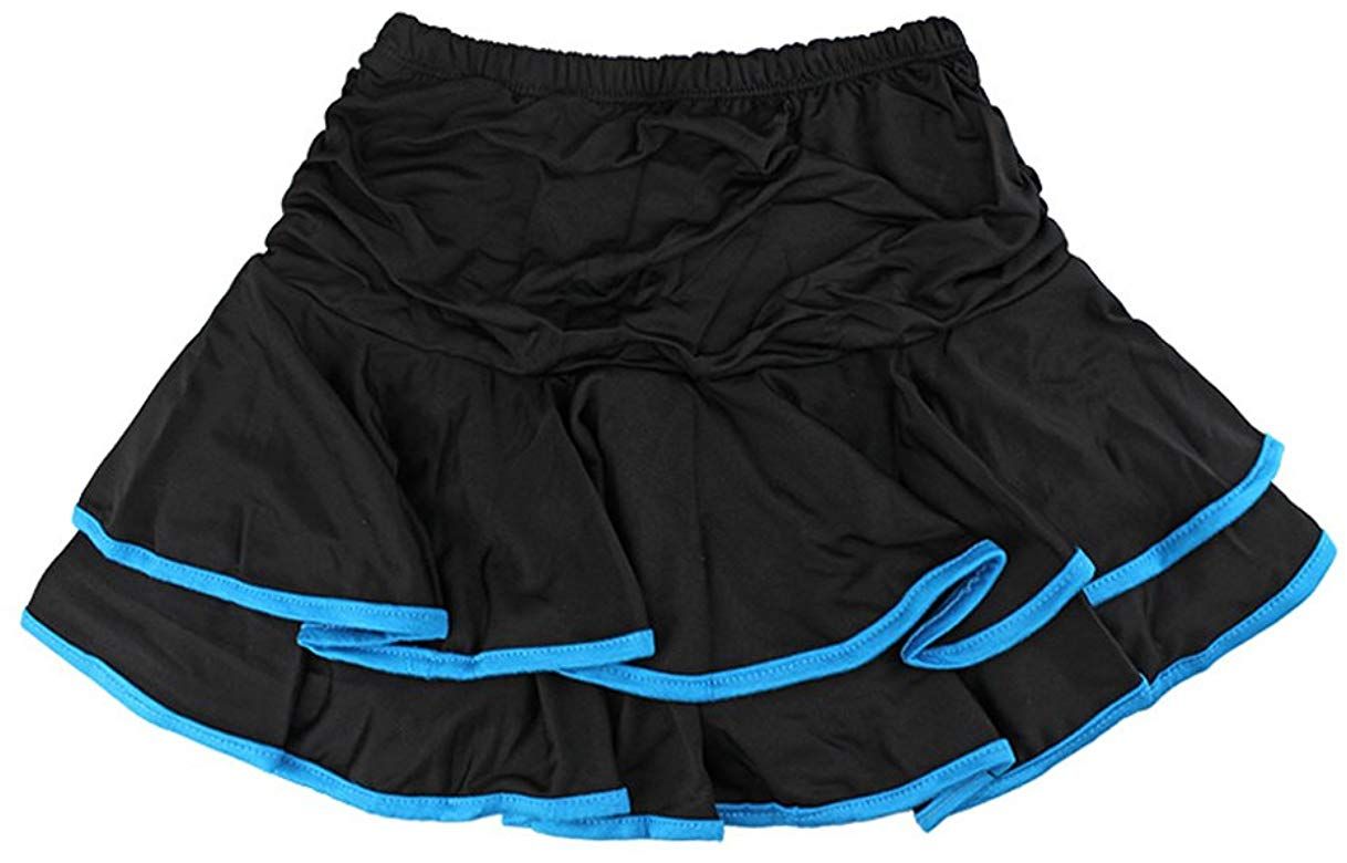 Pantaloni Costume KINDOYO Vestito da Ballo Bambini Ragazze Latino Abbigliamento Abito Danza Bowknot Maniche Lunghe//Manica Corta Top Nero//Rosso