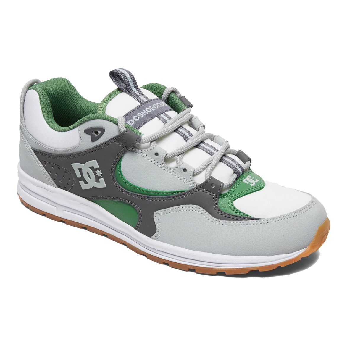 DC Shoes Kalis Lite Grey//White//Green Skate Shoes