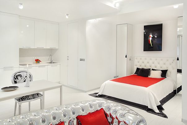 Светлая кухня в современном стиле Small apartment interior, Modern kitchen inter