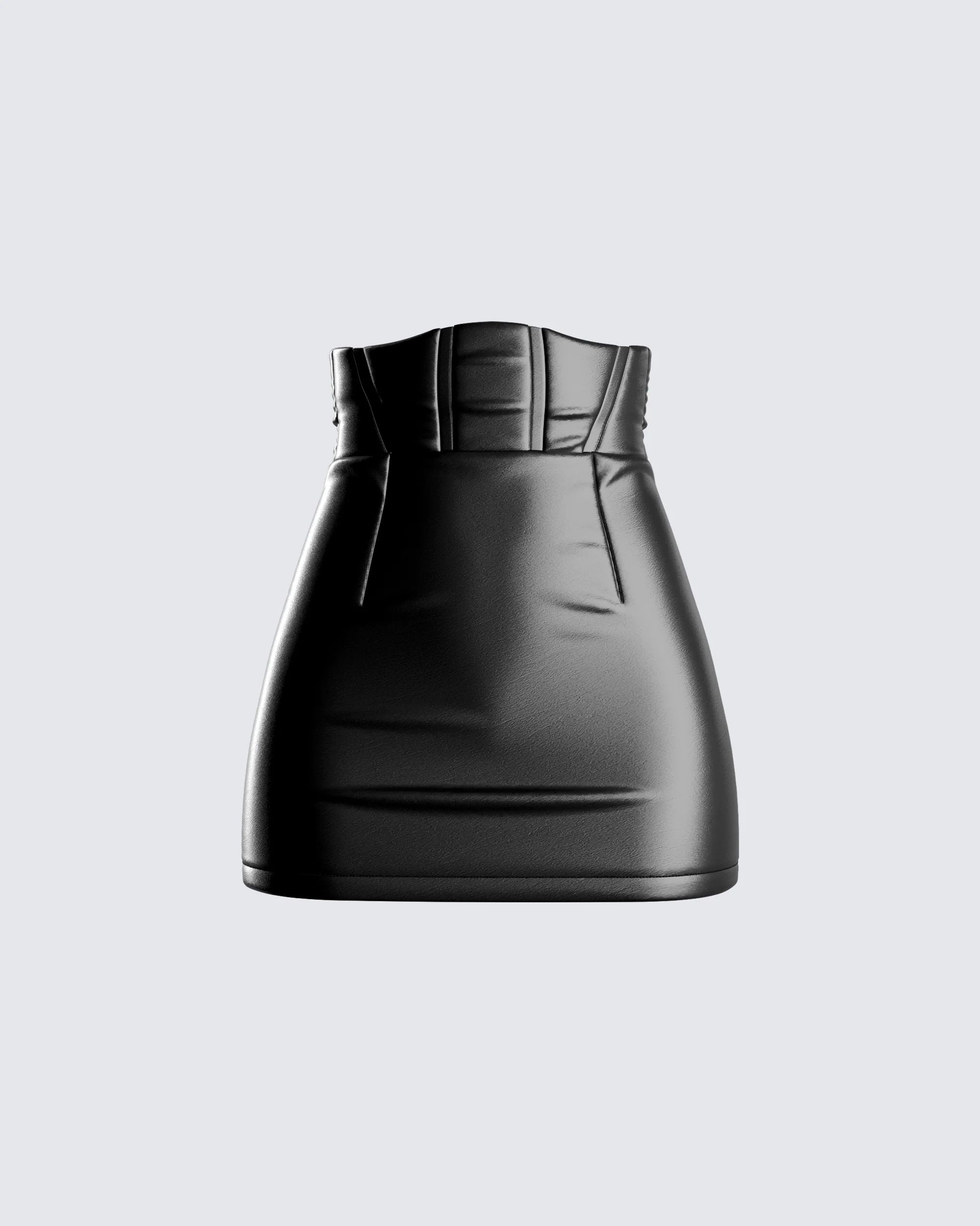 Monica Black Vegan Leather Skirt Kleding Fotografie Monica Black Vegan Leather Skirt Kleding Fotografie