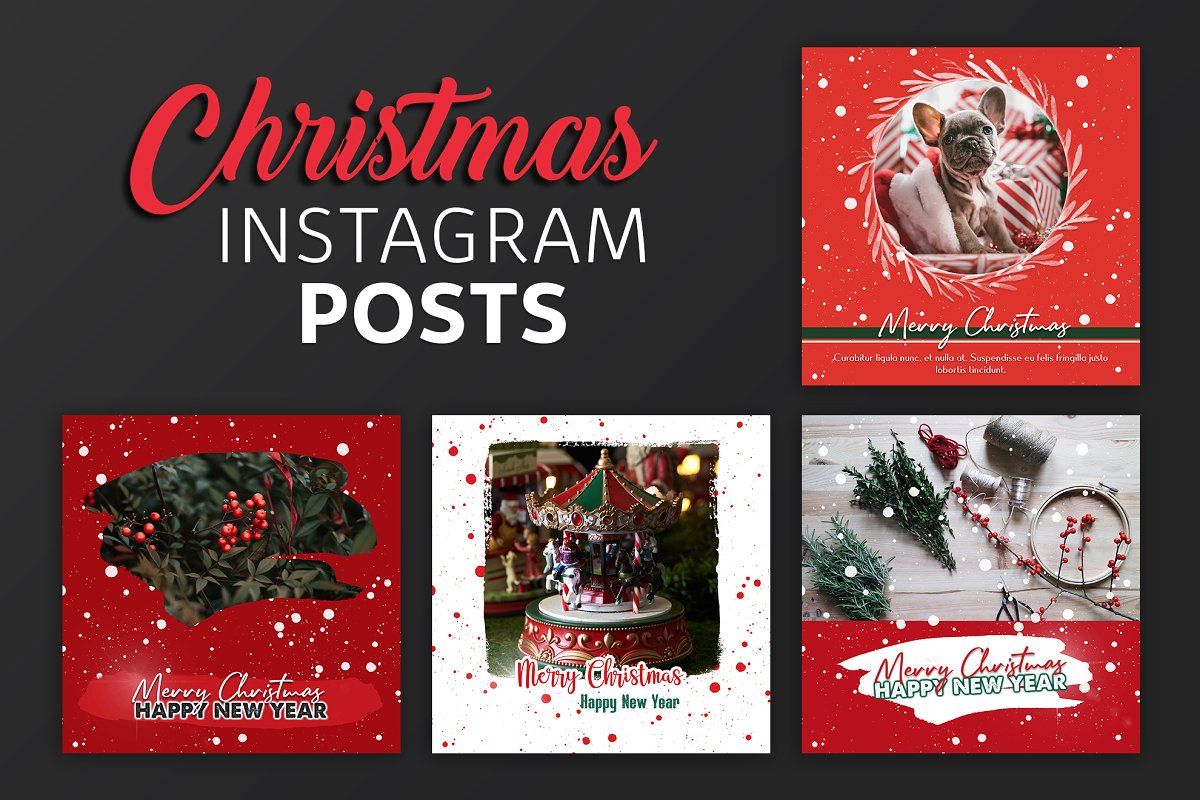 Christmas Instagram Post Templates Instagram Post Template Instagram