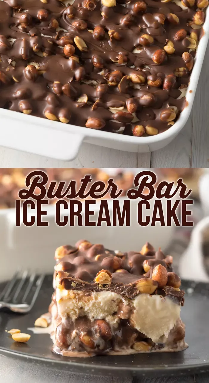 Buster Bar Ice Cream Cake (Video) - A Spicy Perspective