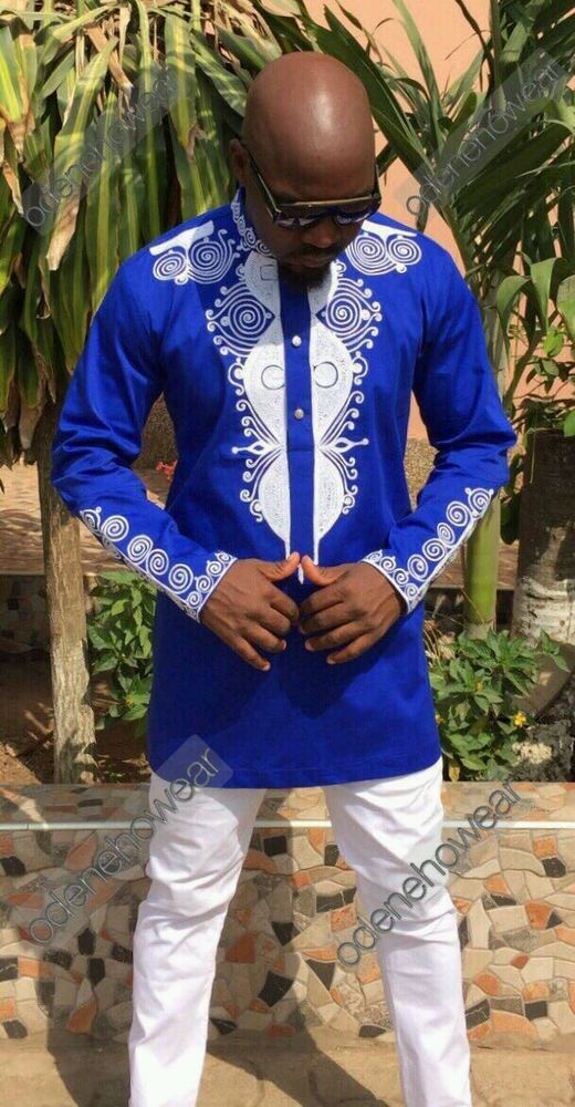 African Clothing. Odeneho Wear Men's Ankara Print Top And Bottom With Hat African Clothing. Odeneho Wear Men's Ankara Print Top And Bottom With Hat