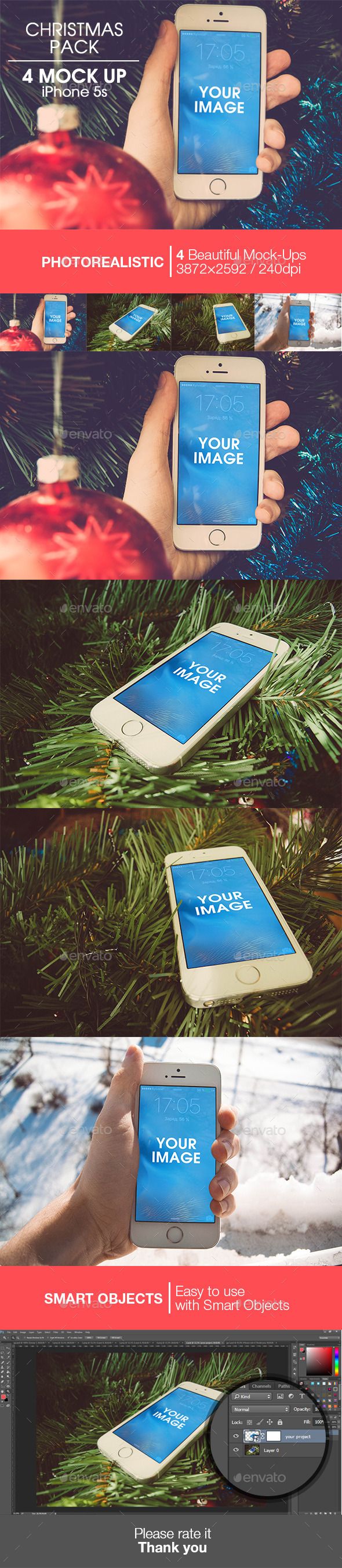 Download Christmas pack | 4 Mock-up iPhone 5s | Iphone mockup, Iphone 5s, Iphone