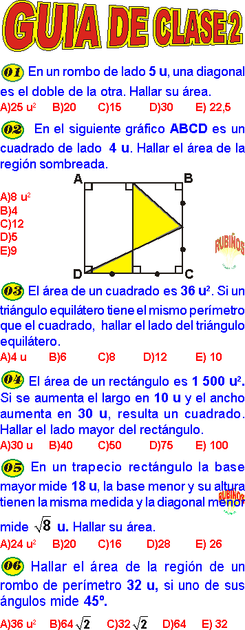 Areas De Regiones Cuadrangulares Ejemplos Y Ejercicios Resueltos De Geometria Ejercicios Resueltos Cuadrangular Geometría