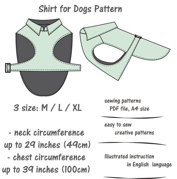 He encontrado este interesante anuncio de Etsy en https://www.etsy.com/es/listing/860968549/dogs-shirt-pattern-pdf-big-dog-clothes Dog Jacket Pattern Free, Dog Shirt Pattern, Dog Jacket Patterns, Dog Dress Pattern, Jacket Pattern Sewing, Dog Pattern, Shirt Patterns, Vest Pattern, Large Dog Clothes