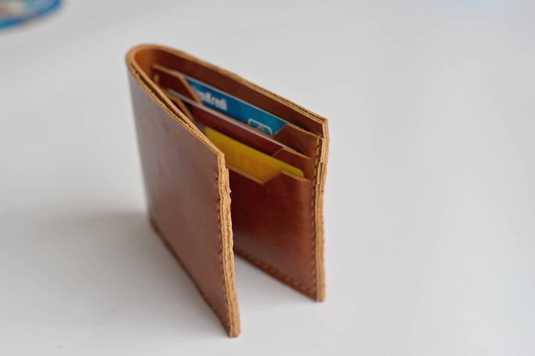 Strawderi Handmade Leather Wallet Strawderi 100 El Yapimi Deri Kartlik Bifold Cuzdan