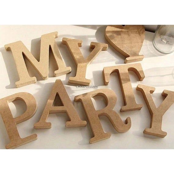 Paintable Wooden Letters 12.5cm 4.92 inch Wedding Birthday Etsy in